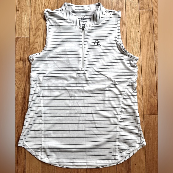 Rhoback Tops - Captain Stripe Sleeveless Zip women’s small Rhoback